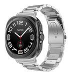سوار ساعة من الفولاذ المقاوم للصدأ بثلاث خرزات، لساعات Samsung Galaxy Watch Ultra بقياس 47mm / Ultra 2025