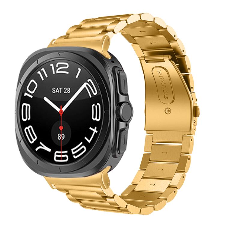 سوار ساعة من الفولاذ المقاوم للصدأ بثلاث خرزات، لساعات Samsung Galaxy Watch Ultra بقياس 47mm / Ultra 2025