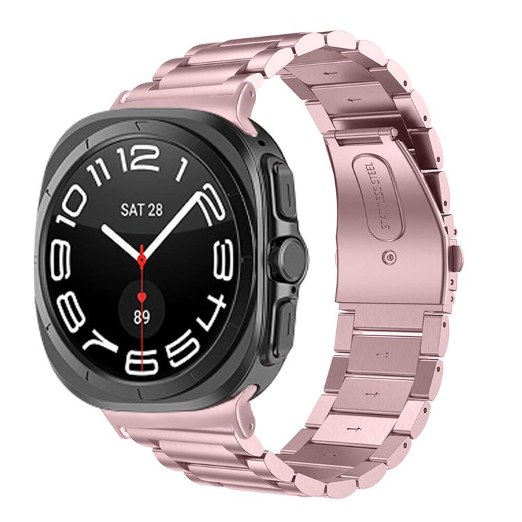 سوار ساعة من الفولاذ المقاوم للصدأ بثلاث خرزات، لساعات Samsung Galaxy Watch Ultra بقياس 47mm / Ultra 2025