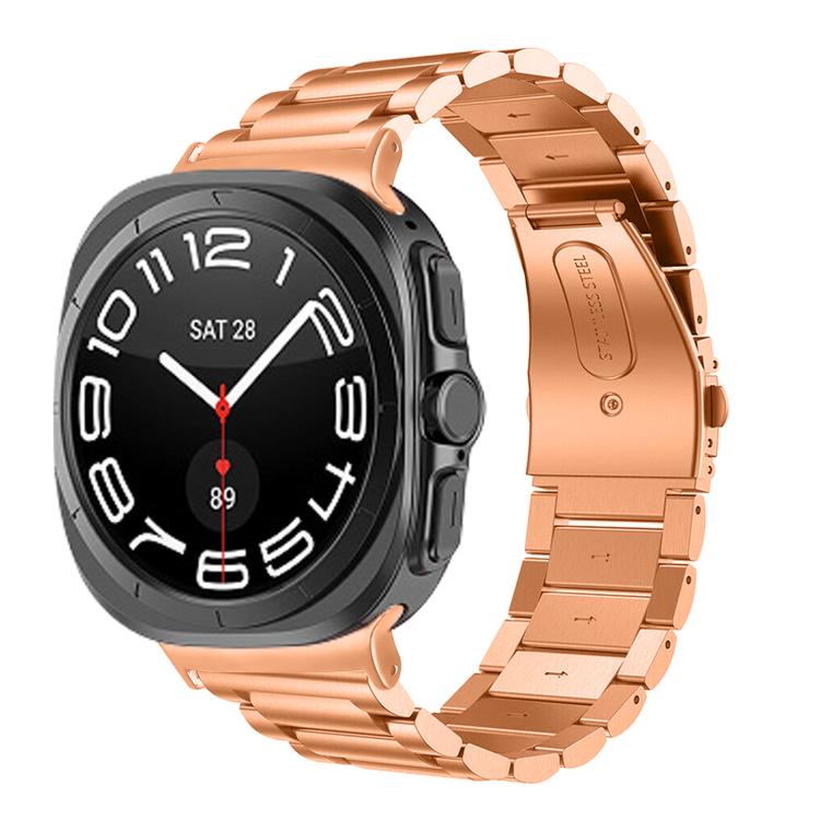 سوار ساعة من الفولاذ المقاوم للصدأ بثلاث خرزات، لساعات Samsung Galaxy Watch Ultra بقياس 47mm / Ultra 2025