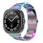 سوار ساعة من الفولاذ المقاوم للصدأ بثلاث خرزات، لساعات Samsung Galaxy Watch Ultra بقياس 47mm / Ultra 2025