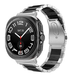 سوار ساعة من الفولاذ المقاوم للصدأ بثلاث خرزات، لساعات Samsung Galaxy Watch Ultra بقياس 47mm / Ultra 2025