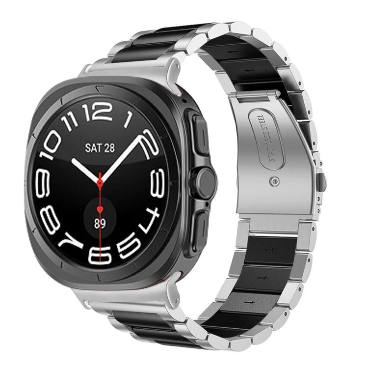 سوار ساعة من الفولاذ المقاوم للصدأ بثلاث خرزات، لساعات Samsung Galaxy Watch Ultra بقياس 47mm / Ultra 2025