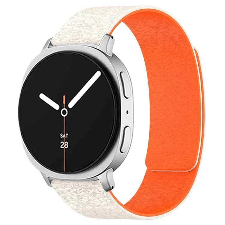 Cloud Wood Grain Magnetic Silicone Watch Band, For Samsung Galaxy Watch8 / Watch8 Classic