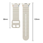 Diamond Bezel and Wavy Grain Stitched Color Buckle Silicone Watch Band, For Samsung Galaxy Watch8 44mm, For Samsung Galaxy Watch8 40mm
