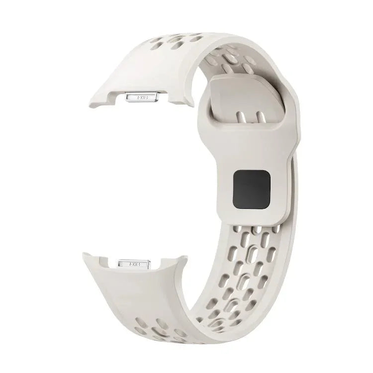 Diamond Bezel and Black Reverse Buckle Silicone Watch Band, For Samsung Galaxy Watch8 44mm, For Samsung Galaxy Watch8 40mm