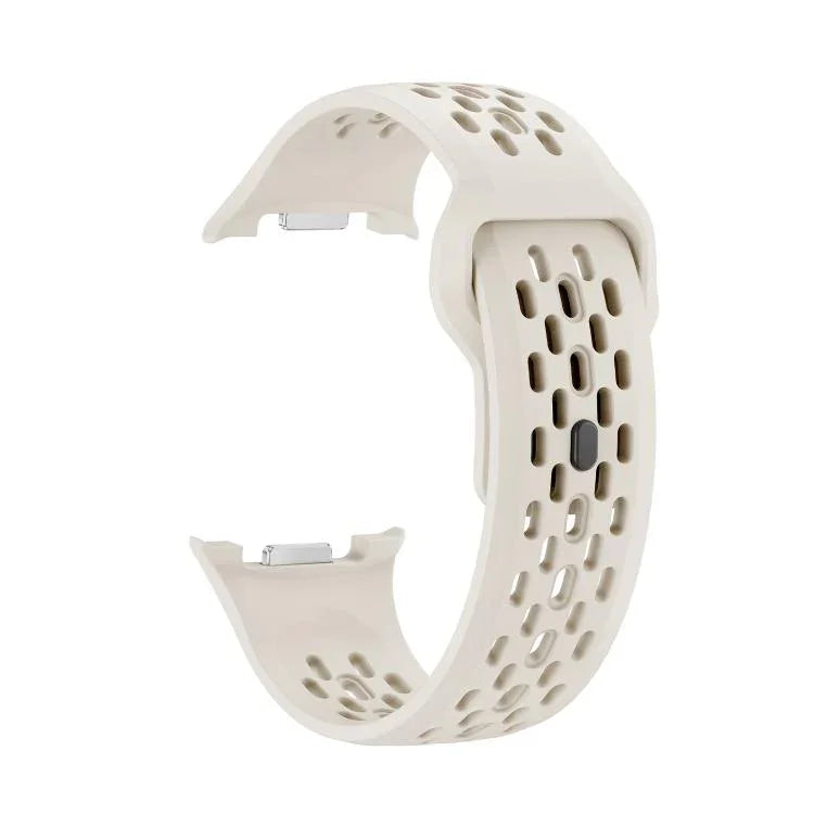 إطار سبيد وحزام ساعة سيليكون إبزيم عكسي أسود، لسامسونج جالاكسي ووتش8 44مم، لسامسونج جالاكسي ووتش8 40مم