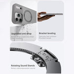 غطاء هاتف Kalebol مع حامل مغناطيسي دوار MagSafe، لهواتف iPhone 17 Pro Max، iPhone 17 Pro، iPhone 17، iPhone Air، iPhone 16 Pro Max، iPhone 16 Pro، iPhone 16 Plus، iPhone 16