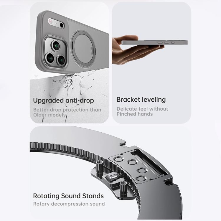 غطاء هاتف Kalebol مع حامل مغناطيسي دوار MagSafe، لهواتف iPhone 17 Pro Max، iPhone 17 Pro، iPhone 17، iPhone Air، iPhone 16 Pro Max، iPhone 16 Pro، iPhone 16 Plus، iPhone 16