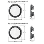 فيلم مقسى مدمج مع غطاء حماية ساعة من PC، لساعات Google Pixel Watch4 مقاس 45مم، وللساعات Google Pixel Watch4 مقاس 41مم