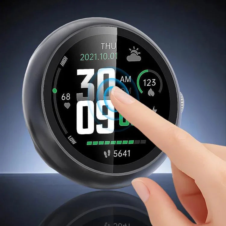 فيلم مقسى مدمج مع غطاء حماية ساعة من PC، لساعات Google Pixel Watch4 مقاس 45مم، وللساعات Google Pixel Watch4 مقاس 41مم