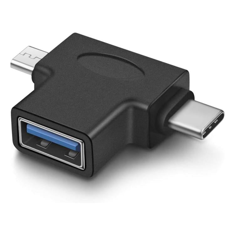 محول OTG 2 في 1 JUNSUNMAY USB 3.0 إلى Micro USB وType-C، 2 في 1
