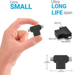 محول OTG 2 في 1 JUNSUNMAY USB 3.0 إلى Micro USB وType-C، 2 في 1