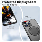 حامل دوران مغناطيسي MagSafe من Kalebol مع غطاء هاتف من PC، لهواتف iPhone 16 Plus، iPhone 16، iPhone 15 Pro Max، iPhone 15 Pro، iPhone 15، iPhone 14