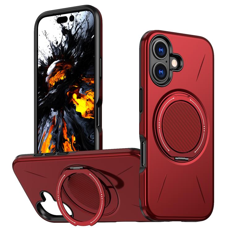 حامل دوران مغناطيسي MagSafe من Kalebol مع غطاء هاتف من PC، لهواتف iPhone 16 Plus، iPhone 16، iPhone 15 Pro Max، iPhone 15 Pro، iPhone 15، iPhone 14