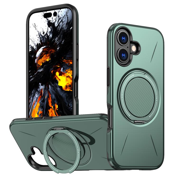 حامل دوران مغناطيسي MagSafe من Kalebol مع غطاء هاتف من PC، لهواتف iPhone 16 Plus، iPhone 16، iPhone 15 Pro Max، iPhone 15 Pro، iPhone 15، iPhone 14