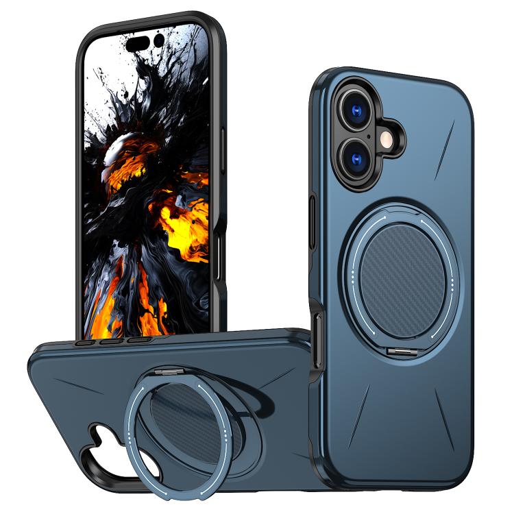 حامل دوران مغناطيسي MagSafe من Kalebol مع غطاء هاتف من PC، لهواتف iPhone 16 Plus، iPhone 16، iPhone 15 Pro Max، iPhone 15 Pro، iPhone 15، iPhone 14