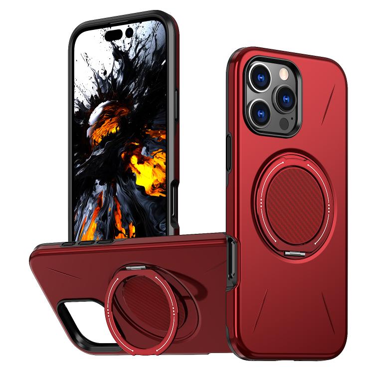 حامل دوران مغناطيسي MagSafe من Kalebol مع غطاء هاتف من PC، لهواتف iPhone 16 Plus، iPhone 16، iPhone 15 Pro Max، iPhone 15 Pro، iPhone 15، iPhone 14