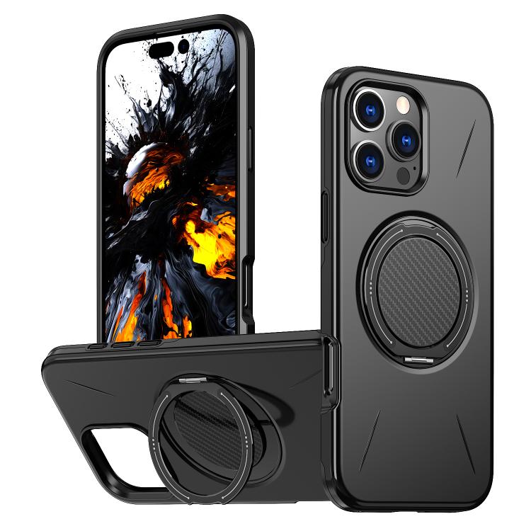 حامل دوران مغناطيسي MagSafe من Kalebol مع غطاء هاتف من PC، لهواتف iPhone 16 Plus، iPhone 16، iPhone 15 Pro Max، iPhone 15 Pro، iPhone 15، iPhone 14