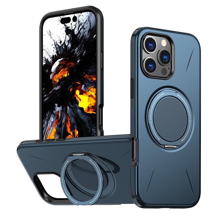 حامل دوران مغناطيسي MagSafe من Kalebol مع غطاء هاتف من PC، لهواتف iPhone 16 Plus، iPhone 16، iPhone 15 Pro Max، iPhone 15 Pro، iPhone 15، iPhone 14