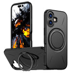 حامل دوران مغناطيسي MagSafe من Kalebol مع غطاء هاتف من PC، لهواتف iPhone 16 Plus، iPhone 16، iPhone 15 Pro Max، iPhone 15 Pro، iPhone 15، iPhone 14