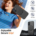حامل دوران مغناطيسي MagSafe من Kalebol مع غطاء هاتف من PC، لهواتف iPhone 16 Plus، iPhone 16، iPhone 15 Pro Max، iPhone 15 Pro، iPhone 15، iPhone 14