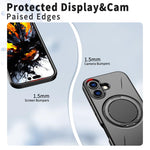 حامل دوران مغناطيسي MagSafe من Kalebol مع غطاء هاتف من PC، لهواتف iPhone 16 Plus، iPhone 16، iPhone 15 Pro Max، iPhone 15 Pro، iPhone 15، iPhone 14