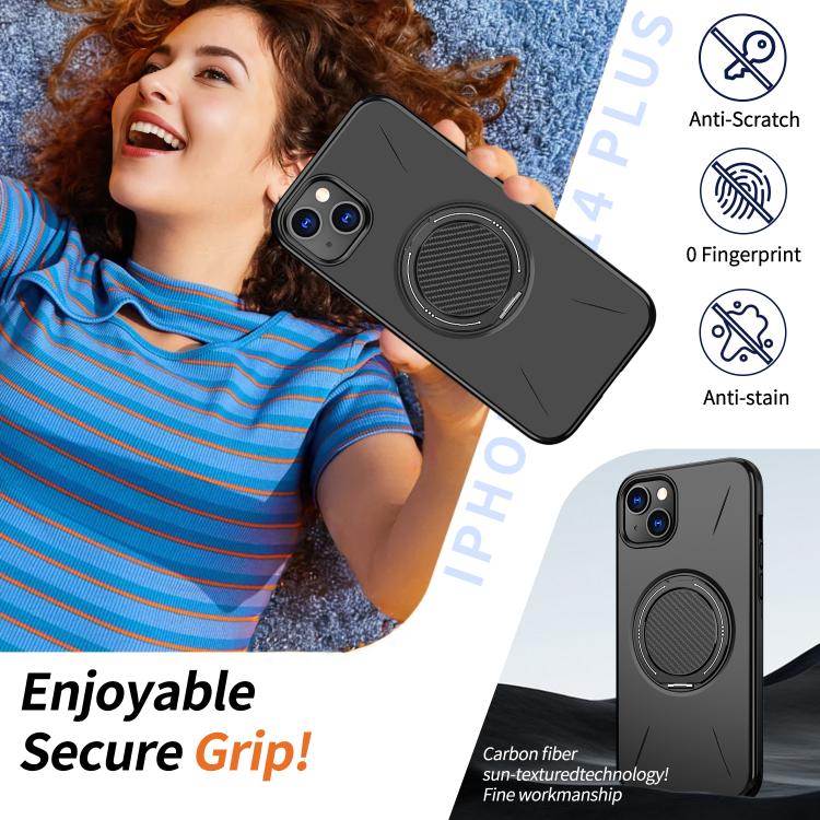 حامل دوران مغناطيسي MagSafe من Kalebol مع غطاء هاتف من PC، لهواتف iPhone 14 Pro، iPhone 14 Pro Max، iPhone 13 Pro Max، iPhone 13 Pro، iPhone 13