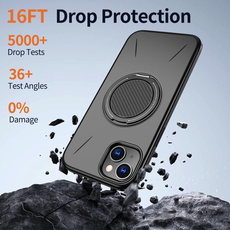 حامل دوران مغناطيسي MagSafe من Kalebol مع غطاء هاتف من PC، لهواتف iPhone 14 Pro، iPhone 14 Pro Max، iPhone 13 Pro Max، iPhone 13 Pro، iPhone 13