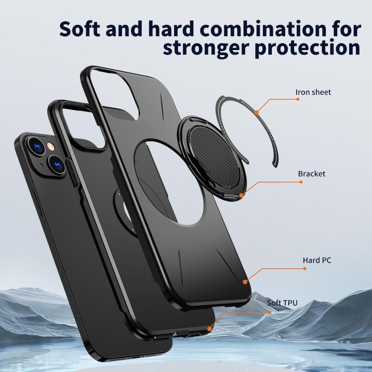 حامل دوران مغناطيسي MagSafe من Kalebol مع غطاء هاتف من PC، لهواتف iPhone 14 Pro، iPhone 14 Pro Max، iPhone 13 Pro Max، iPhone 13 Pro، iPhone 13