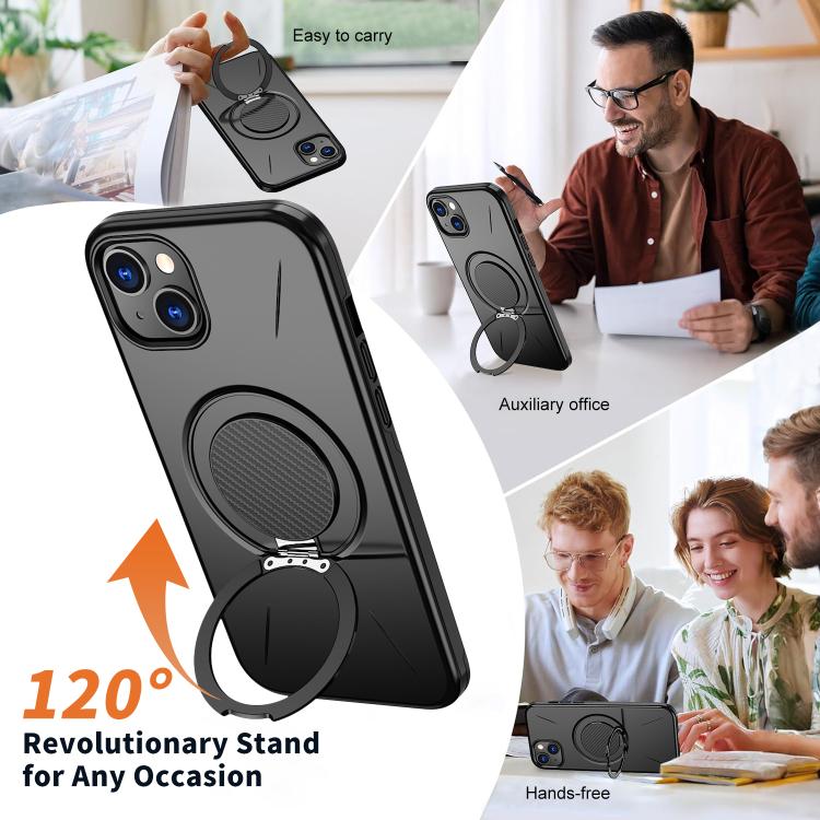 حامل دوران مغناطيسي MagSafe من Kalebol مع غطاء هاتف من PC، لهواتف iPhone 14 Pro، iPhone 14 Pro Max، iPhone 13 Pro Max، iPhone 13 Pro، iPhone 13