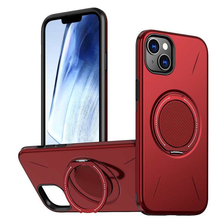 حامل دوران مغناطيسي MagSafe من Kalebol مع غطاء هاتف من PC، لهواتف iPhone 16 Plus، iPhone 16، iPhone 15 Pro Max، iPhone 15 Pro، iPhone 15، iPhone 14