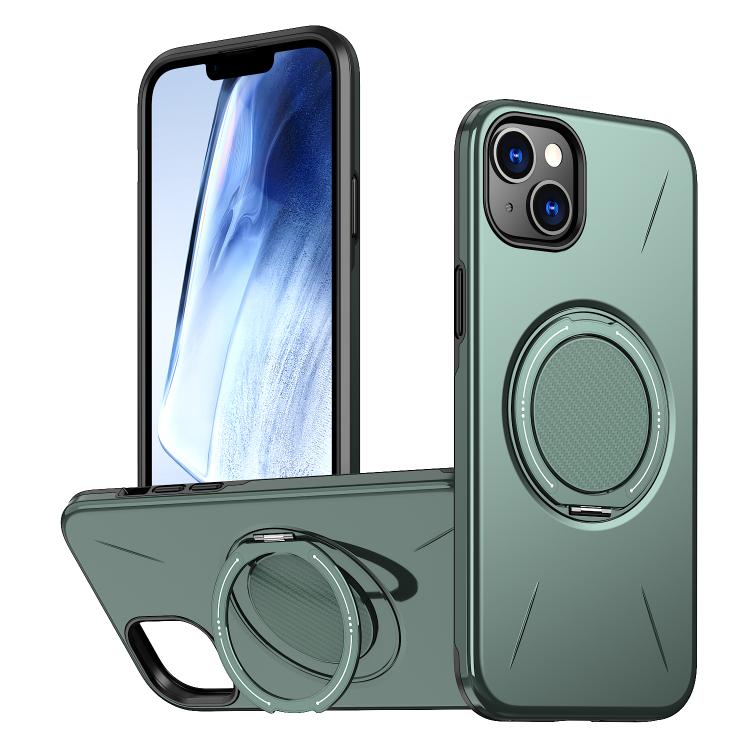 حامل دوران مغناطيسي MagSafe من Kalebol مع غطاء هاتف من PC، لهواتف iPhone 16 Plus، iPhone 16، iPhone 15 Pro Max، iPhone 15 Pro، iPhone 15، iPhone 14