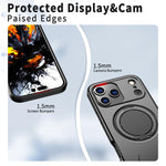 حامل دوران مغناطيسي MagSafe من Kalebol مع غطاء هاتف من PC، لهواتف iPhone 17 Pro Max، iPhone 17 Pro، iPhone 17، iPhone Air، iPhone 16 Pro Max، iPhone 16 Pro