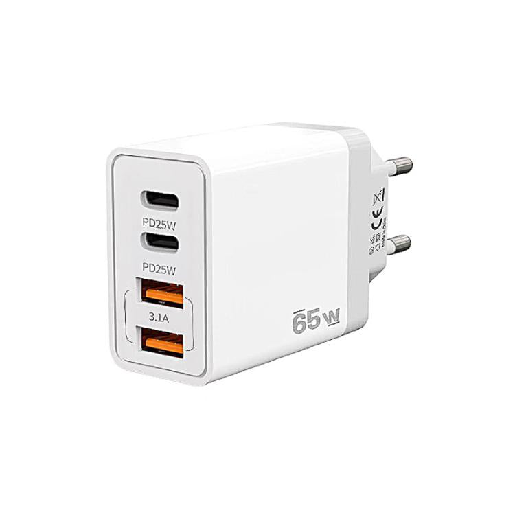 شاحن هاتف محمول TE-PD44 بأربعة منافذ مزدوج USB-A مزدوج Type-C، قابس الاتحاد الأوروبي، قابس الولايات المتحدة