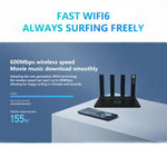 راوتر واي فاي WR800 بأربعة منافذ LAN بسرعة 600Mbps واي فاي 6 مودم لاسلكي مع فتحة بطاقة SIM 4G LTE، قابس أمريكي، قابس أوروبي