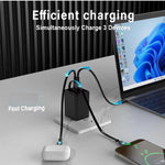 كابل قابل للسحب 3 في 1 بطول 70 سم Type-C، شاحن هاتف USB PD3.0، QC3.0، قابس المملكة المتحدة