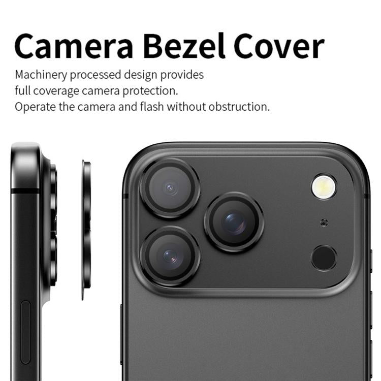 فيلم واقي حلقة عدسة معدني بتغطية كاملة من Kalebol Armor، لهاتف iPhone 17