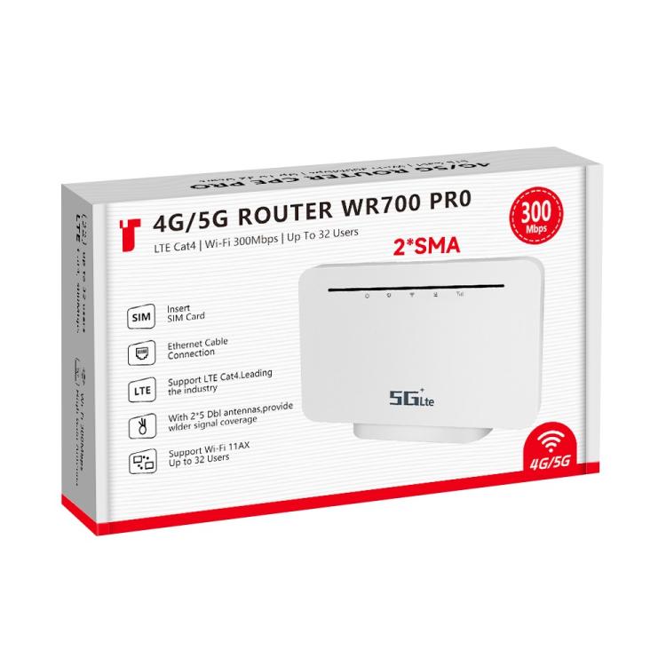 راوتر واي فاي محمول 4G CPE مع فتحة بطاقة SIM بسرعة 300Mbps إصدار أوراسيان مع هوائي قابل للفصل، قابس الاتحاد الأوروبي