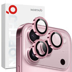 واقي عدسة كاميرا NORTHJO حلقة معدنية CD فيلم زجاج مقسى، لهواتف iPhone 17 Pro / 17 Pro Max