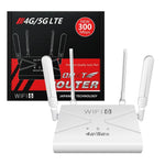 راوتر بطاقة SIM إصدار أوراسيان CPE907-E بسرعة تحميل 150Mbps مع 4 هوائيات، راوتر واي فاي 4G LTE، قابس الولايات المتحدة، قابس الاتحاد الأوروبي