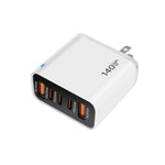 شاحن متعدد المنافذ TE-PD43 Type-C × 3، USB-A × 2 للهواتف المحمولة / الأجهزة اللوحية، قابس الولايات المتحدة، قابس الولايات المتحدة