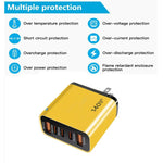 شاحن متعدد المنافذ TE-PD43 Type-C × 3، USB-A × 2 للهواتف المحمولة / الأجهزة اللوحية، قابس الولايات المتحدة، قابس الولايات المتحدة