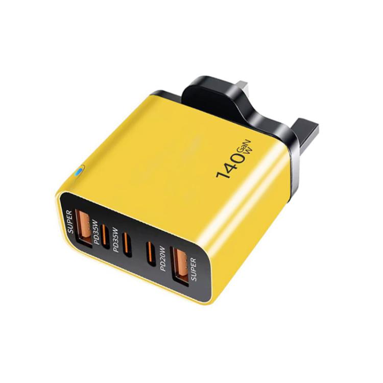 شاحن متعدد المنافذ TE-PD43 Type-C x 3، USB-A x 2 للهواتف المحمولة / الأجهزة اللوحية، قابس المملكة المتحدة، قابس المملكة المتحدة