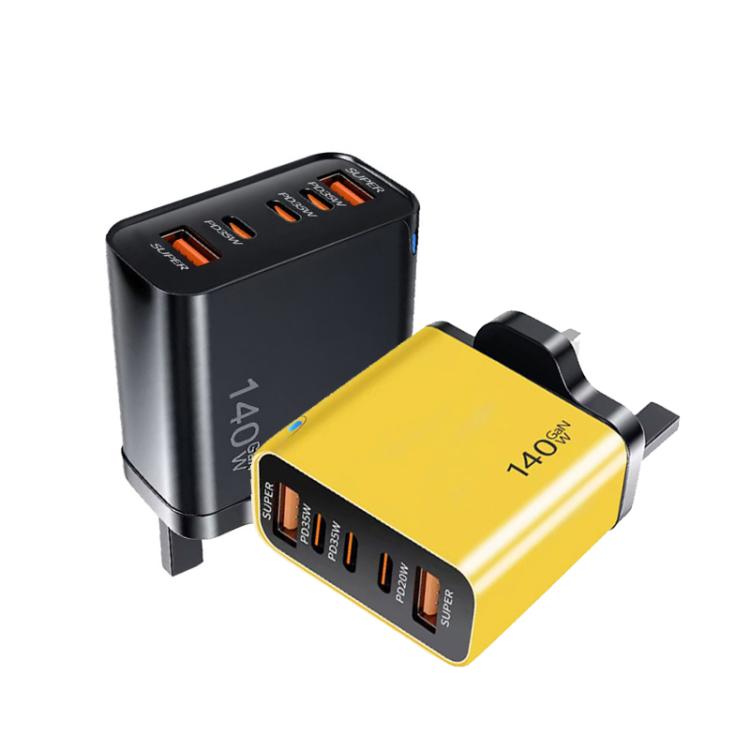 شاحن متعدد المنافذ TE-PD43 Type-C x 3، USB-A x 2 للهواتف المحمولة / الأجهزة اللوحية، قابس المملكة المتحدة، قابس المملكة المتحدة