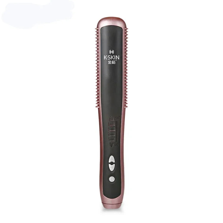 مكواة شعر كهربائية سيراميكية من K-SKIN موديل KD388A، مشط تسخين PTC للعناية بالشعر وتصفيفه، مشط تدليك أوتوماتيكي، مكواة فرد الشعر