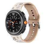 Dual Color Engraved Silicone Watch Band, For Samsung Galaxy Watch8 / Watch8 Classic