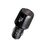 شاحن سيارة سريع مزدوج المنفذ TE-P66 بقوة 75 واط مع منفذي Type-C و PD45W، TE-P66