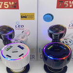 شاحن سيارة متعدد المنافذ TE-P51 بقوة 75 واط مع 3 منافذ USB-C + 2 منافذ USB، TE-P51