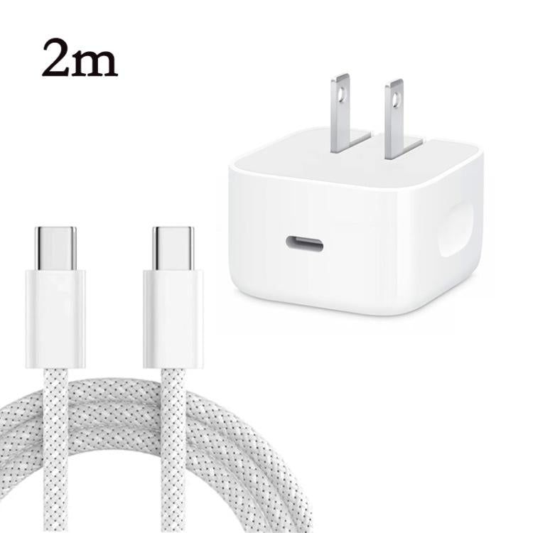 شاحن قابل للطي A3365 PD40W USB-C / Type-C مع كابل بيانات Type-C إلى Type-C، قابس الولايات المتحدة، قابس الولايات المتحدة + كابل Type-C بطول 1 متر، قابس الولايات المتحدة + كابل Type-C بطول 2 متر